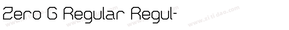 Zero G Regular Regul字体转换